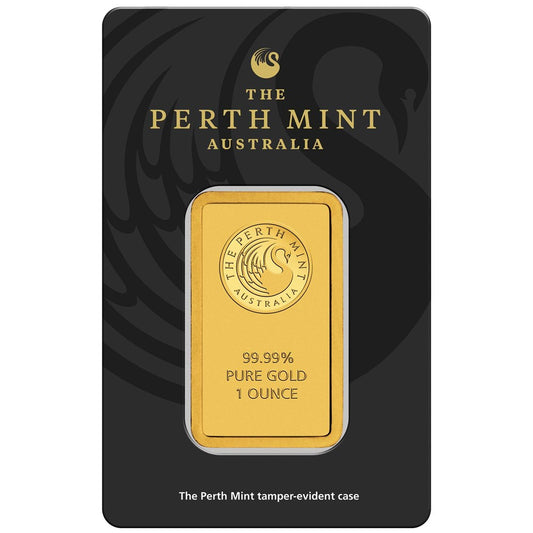 Perth Mint 1oz Gold Minted Bar Carded