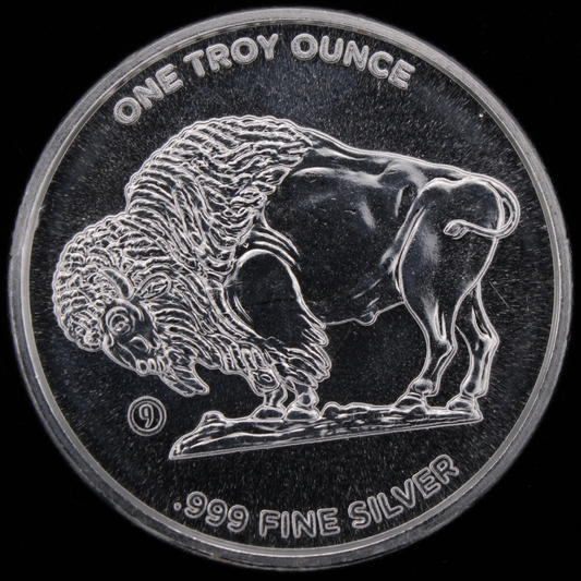 9 Fine Silver Buffalo 1 Oz .999