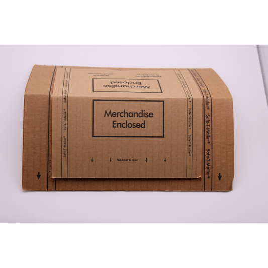 Safe-T-Mailer Cardboard shipping protector.  Self seal.