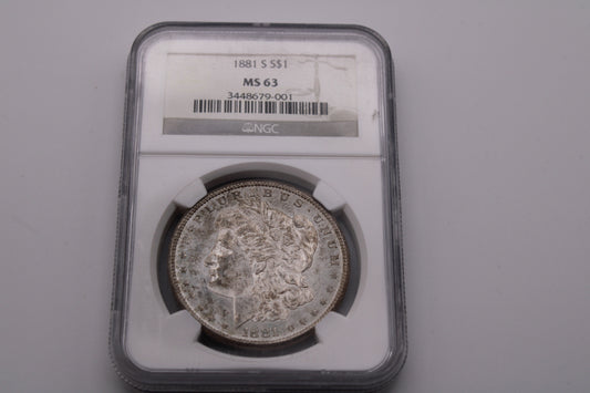 1881 S Morgan Dollar NGC MS-63