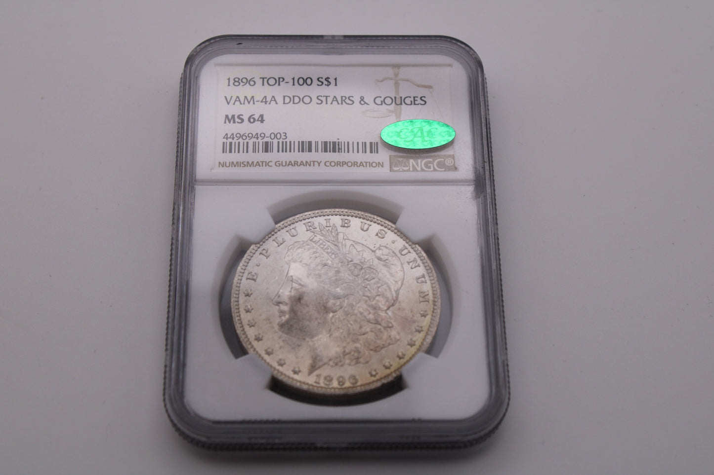 1896 P Top 100 VAM 4A DDO Stars & Gouges NGC MS-64 CAC