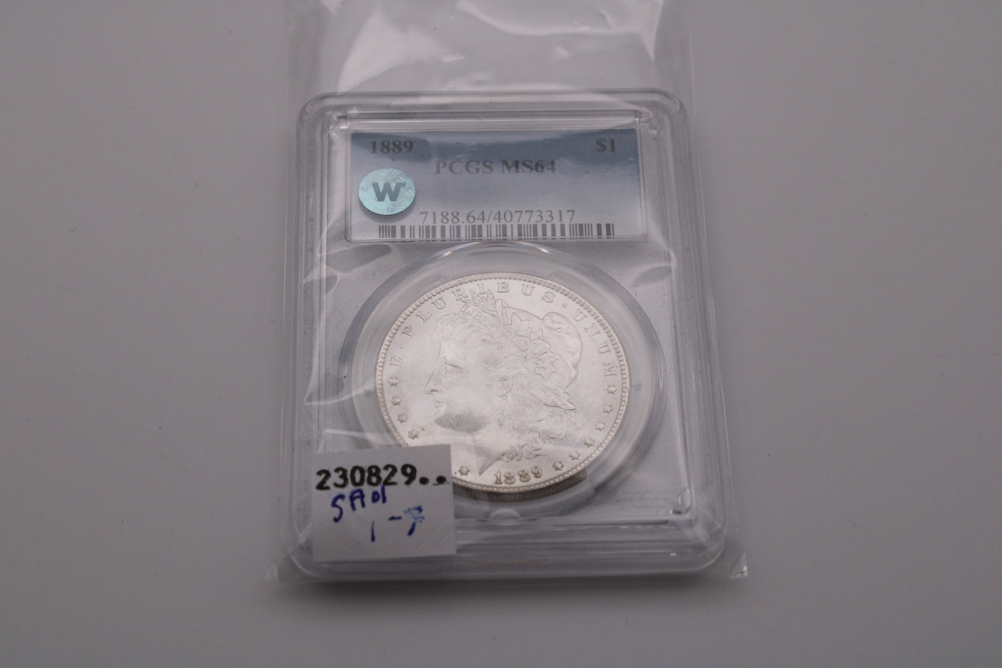 1889 P Morgan Dollar PCGS 64 White
