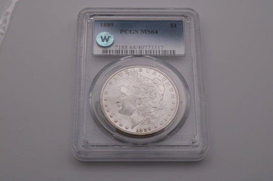 1889 P Morgan Dollar PCGS 64 White