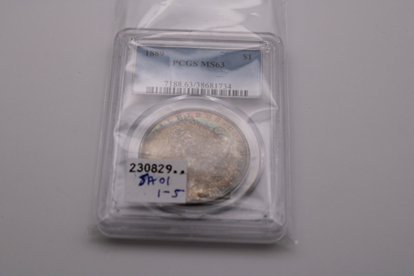 1889 P Morgan Dollar PCGS MS-63 Toned