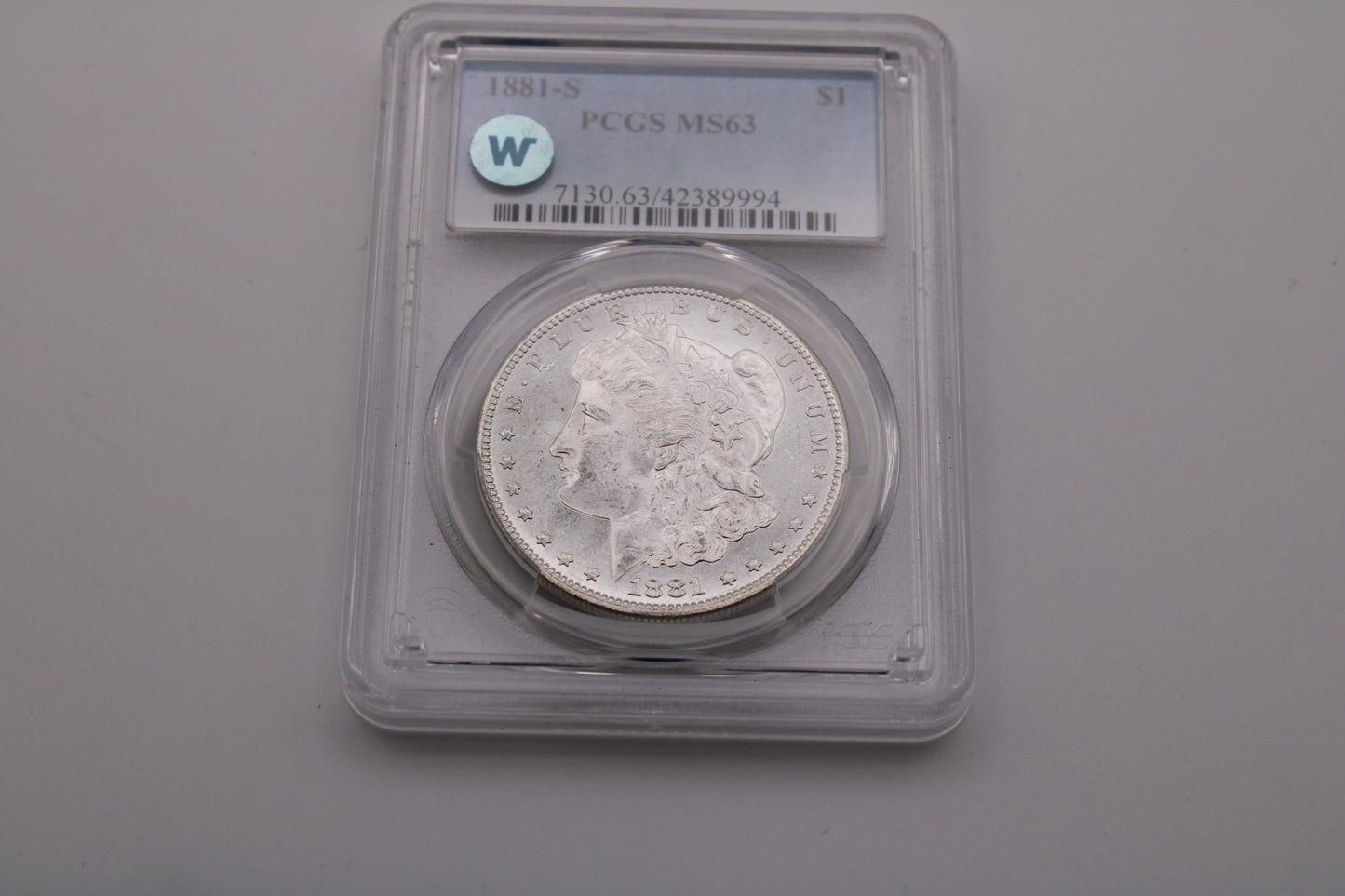 1881 S Morgan Dollar PCGS MS-63 White