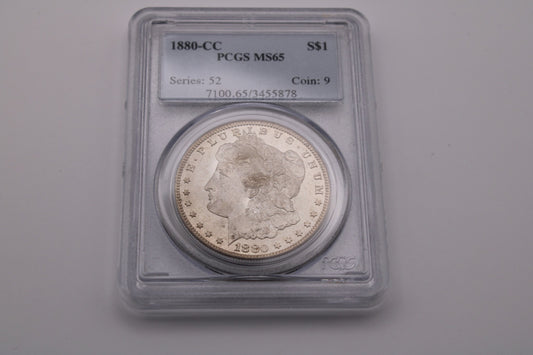 1880 CC Morgan Dollar PCGS MS-65
