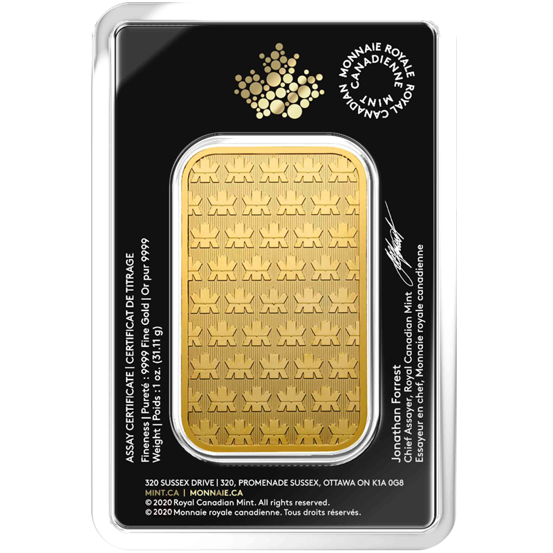Royal Canadian Mint 1 Oz Gold Wafer 99.99%