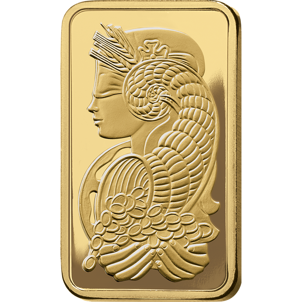 Fortuna Gold Minted Bar - 1 oz