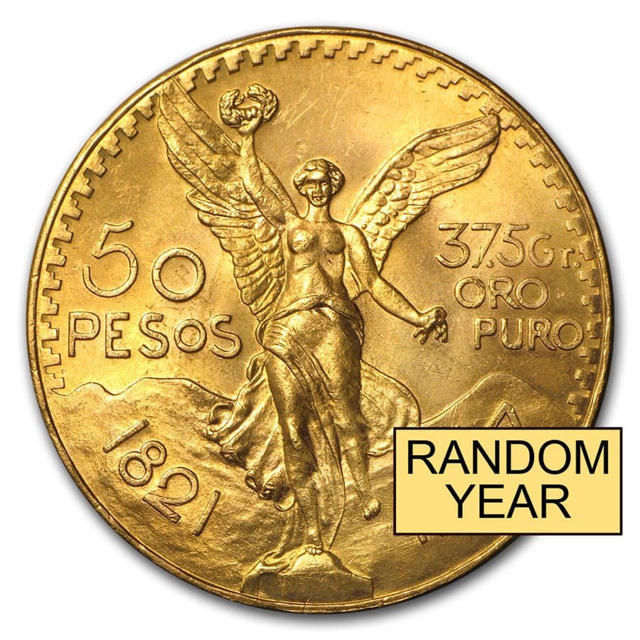 Mexico Gold 50 Pesos (Random Year)