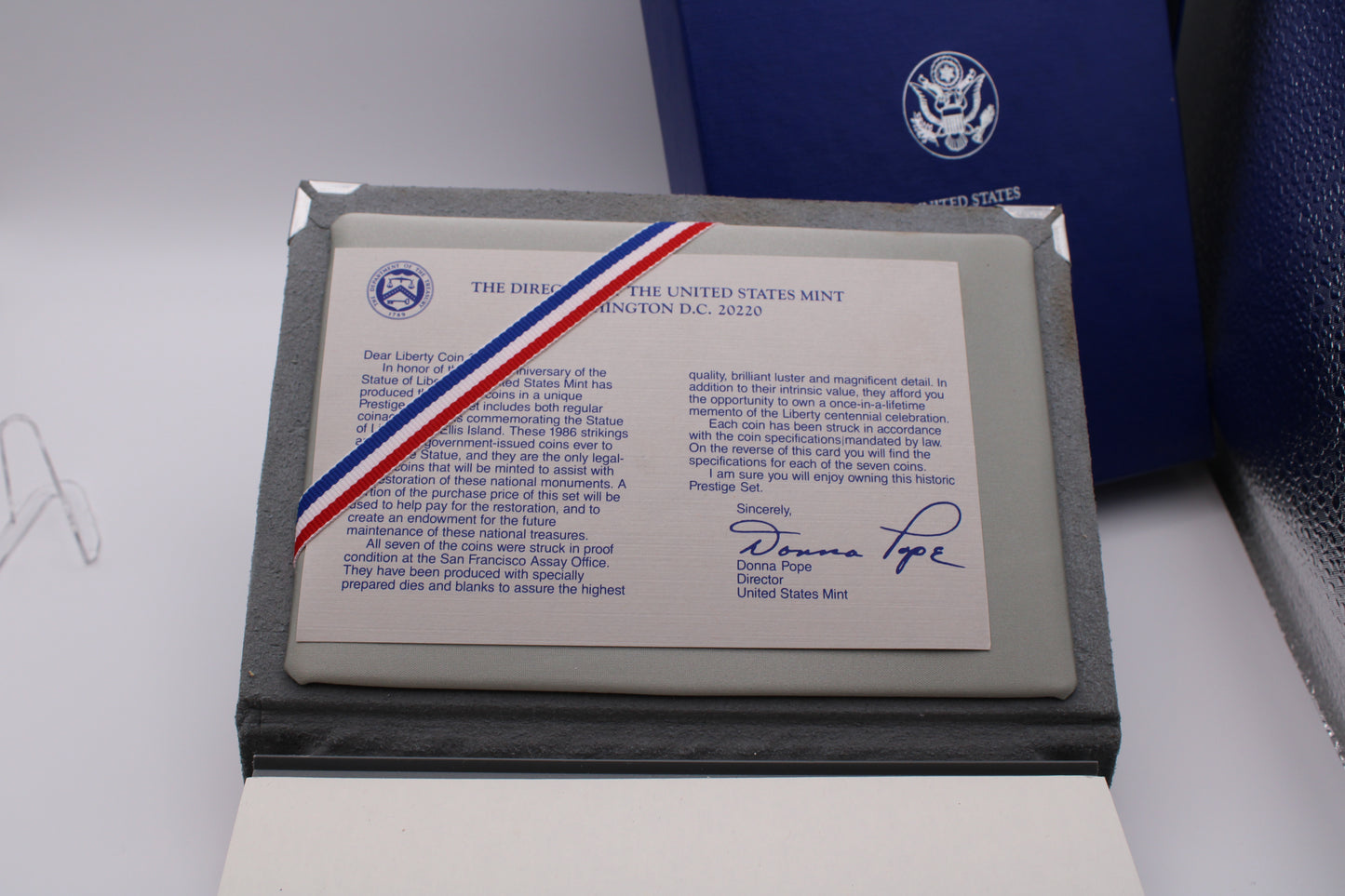 1986 US Mint Prestige Proof Set Original Government Packaging