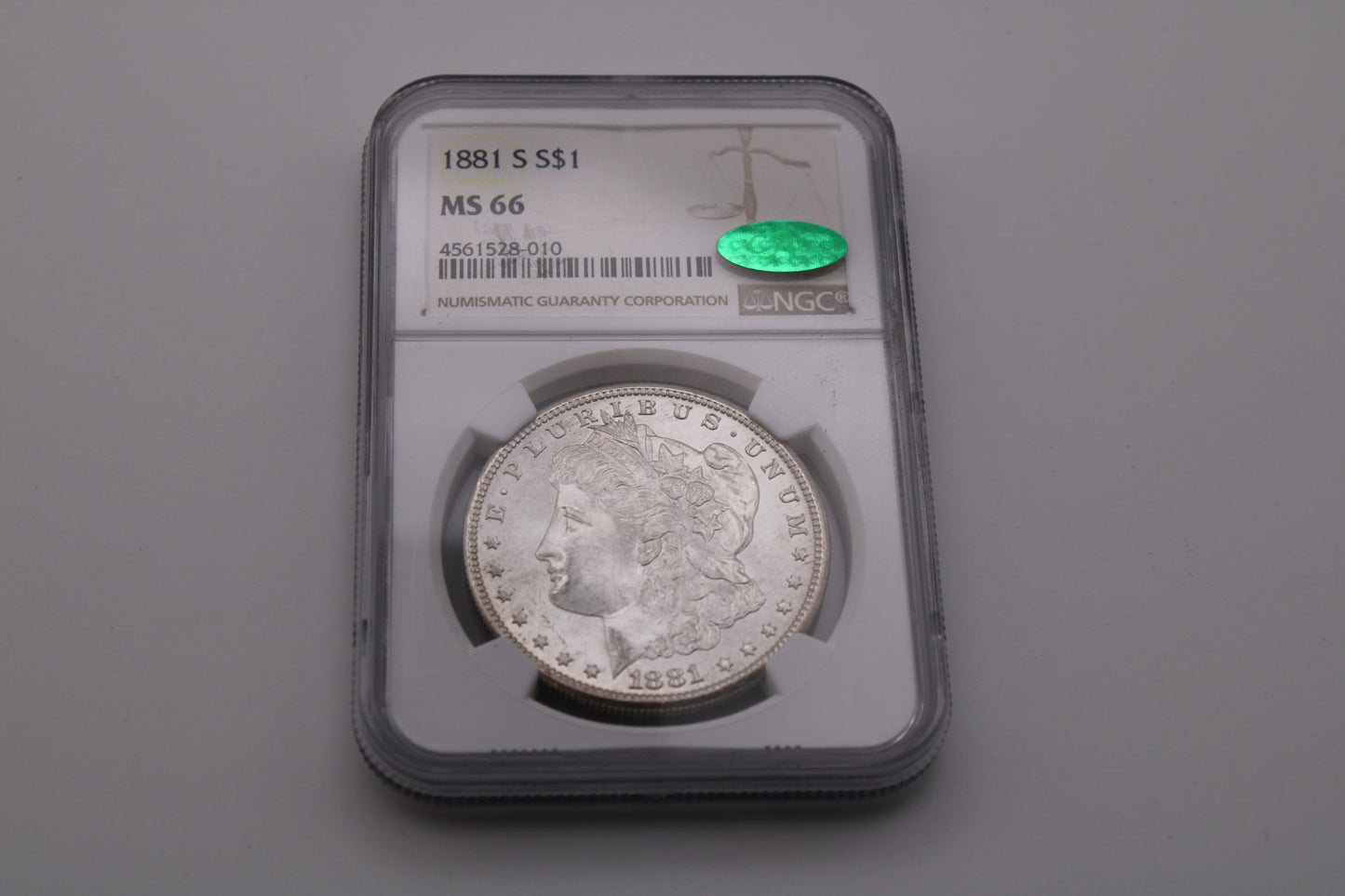 1881 S Morgan Dollar NGC MS-66 CAC